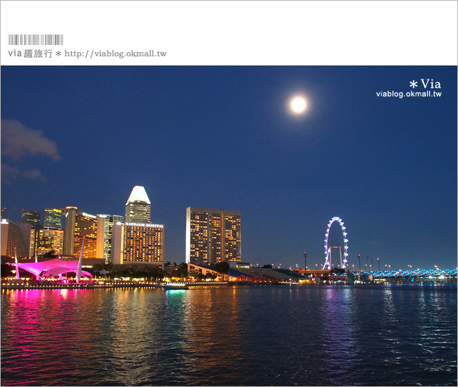 新加坡景點》新加坡必去景點～魚尾獅公園Merlion Park！夜景時最美！