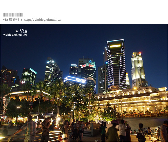 新加坡景點》新加坡必去景點～魚尾獅公園Merlion Park！夜景時最美！