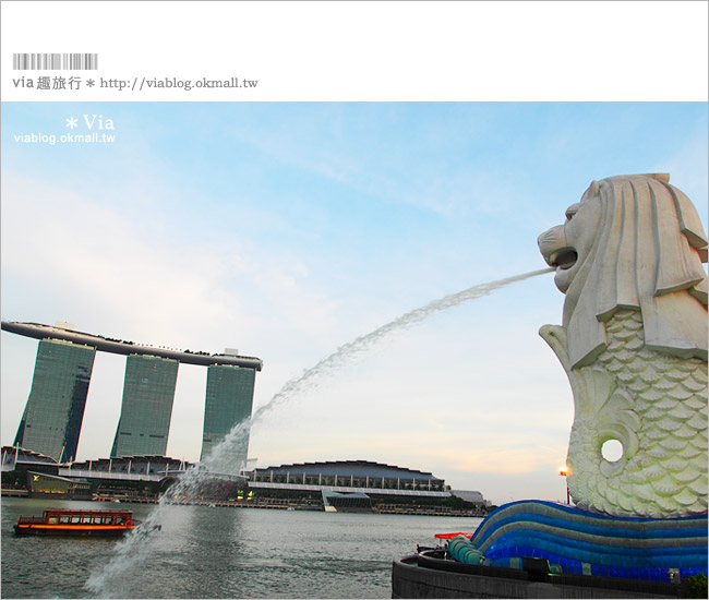 新加坡景點》新加坡必去景點～魚尾獅公園Merlion Park！夜景時最美！