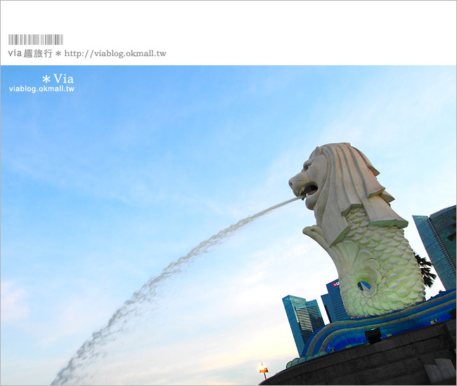 新加坡景點》新加坡必去景點～魚尾獅公園Merlion Park！夜景時最美！