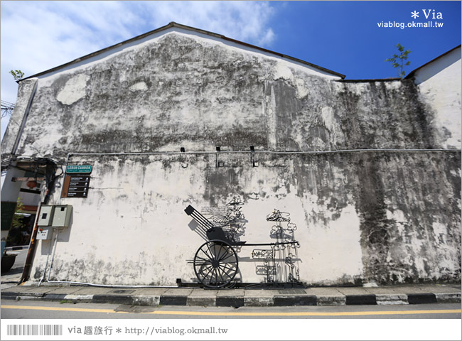 檳城旅遊》檳城一日遊～古城街頭藝術／老街巷裡的趣味立體彩繪及鐵線畫藝術