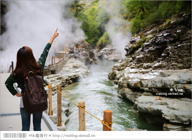 秋田紅葉景點》小安峽溫泉～有著大噴湯峽谷美景的紅葉溫泉鄉！