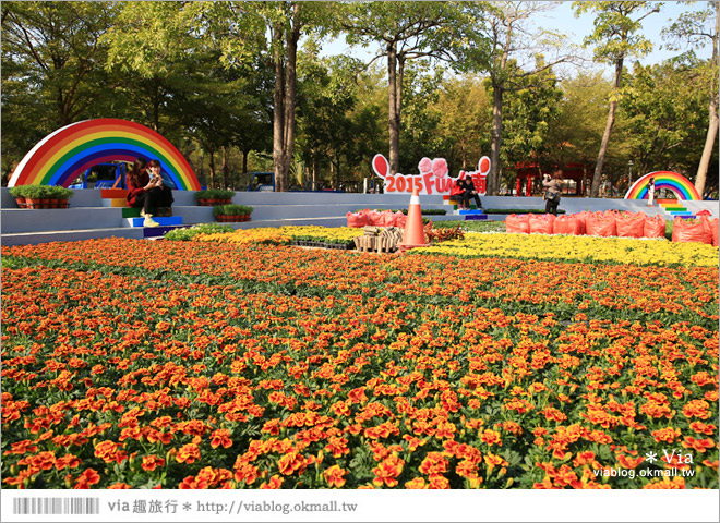 台南百花祭》2015台南百花祭地點：水萍塭公園／化身成一座可口的甜點花園！