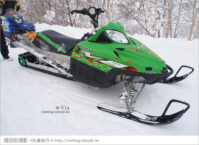 北海道雪上摩托車》北海道名寄滑雪場～體驗雪森林中雪上摩托車的騁馳速度快感！