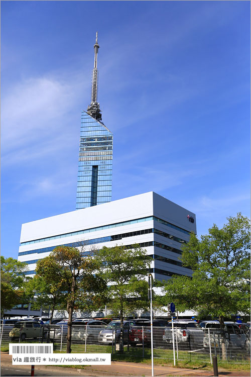 福岡旅遊景點》福岡自由行～福岡塔＊能看見美麗城市及海景的造型前衛三角塔！