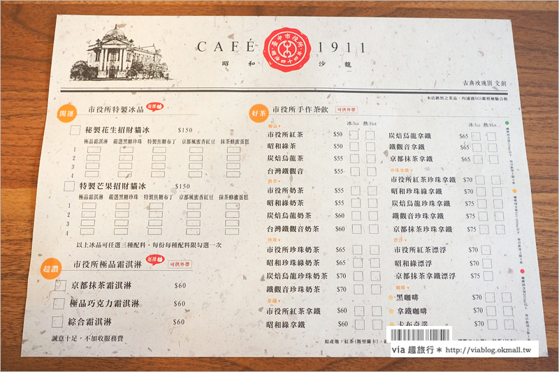 台中餐廳》台中市役所Café 911VS昭和沙龍(已歇業)～華麗變身！藝文X空間X美食的絕妙饗宴！