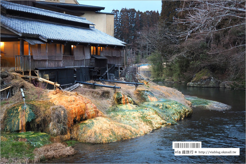 九州旅遊景點》大分縣溫泉～長湯溫泉鄉散策去‧茶房川端家／ラムネ温泉館／B.B.C長湯