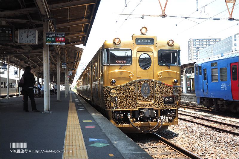 九州觀光列車》甜點列車～搭到了！傳說中的金色列車！搭載夢幻甜點美食～帶著滿滿華麗的幸福啟程囉！