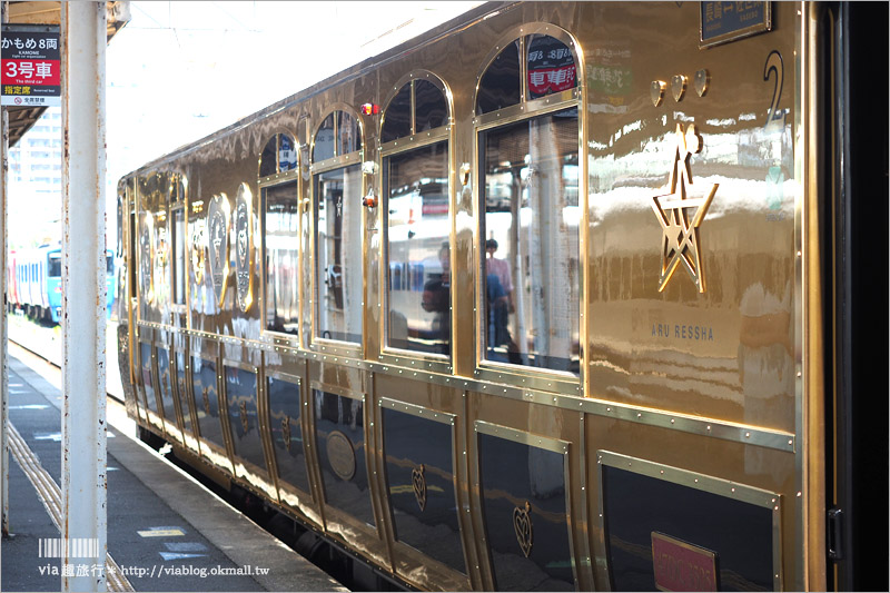 九州觀光列車》甜點列車～搭到了！傳說中的金色列車！搭載夢幻甜點美食～帶著滿滿華麗的幸福啟程囉！