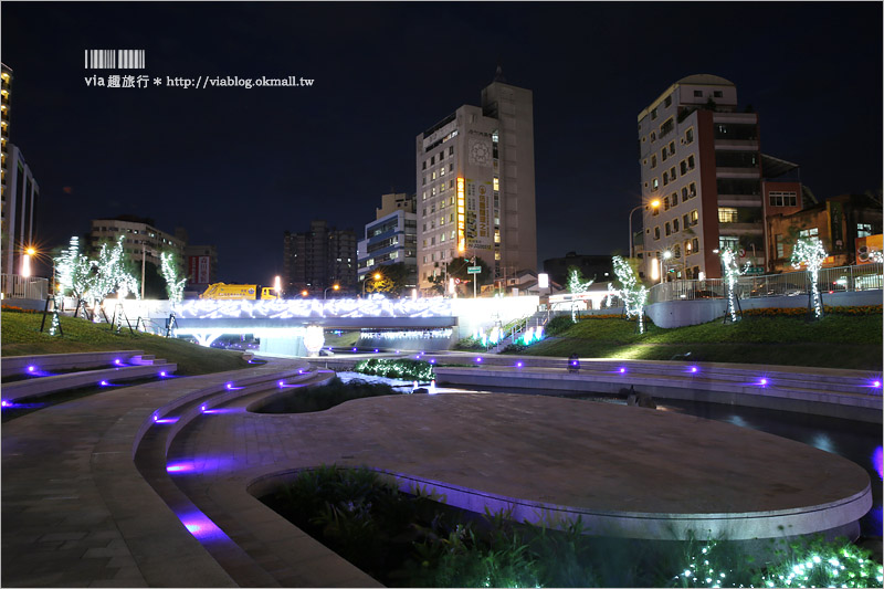 台中景點》柳川親水河道～台中版清溪川！景觀河岸藝術裝置越夜越美麗！