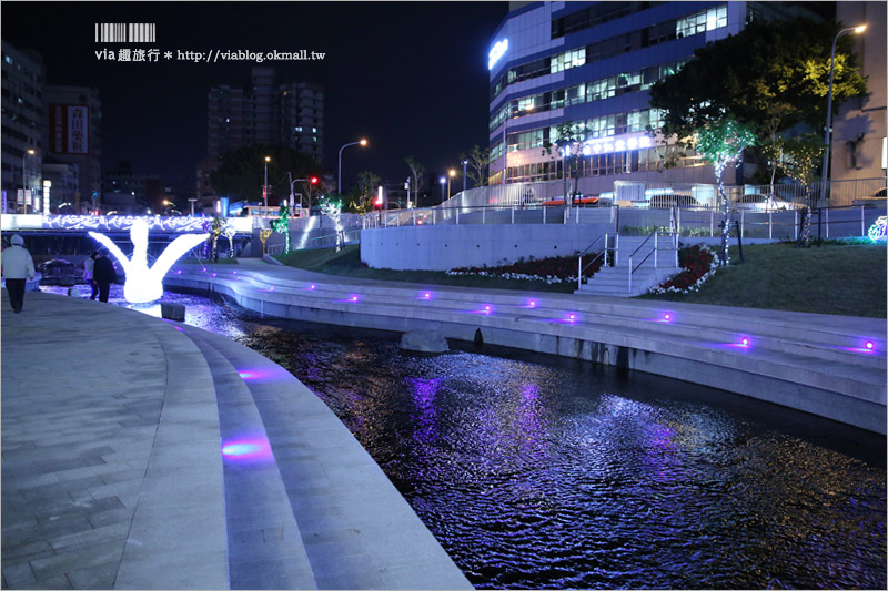 台中景點》柳川親水河道～台中版清溪川！景觀河岸藝術裝置越夜越美麗！