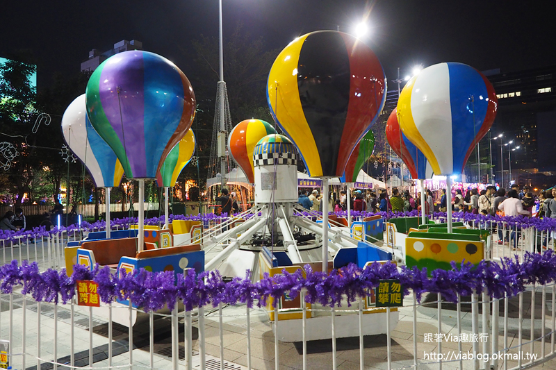 台中耶誕城》2016台中耶誕嘉年華～市府廣場變身大遊樂場！首次登場摩天輪好歡樂！