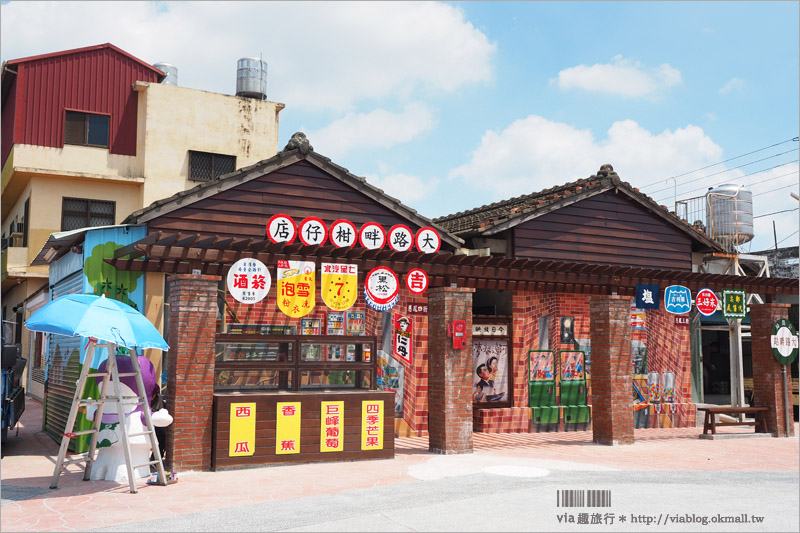 彰化景點》彰化大村新拍點：大路畔柑仔店～復古風十足的柑仔店彩繪牆！