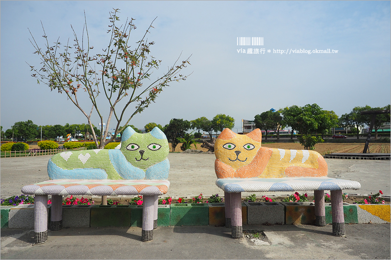 雲林景點》西螺埤頭繪本公園～貓咪彩繪牆好古錐‧帶你走入繪本般的童話世界！