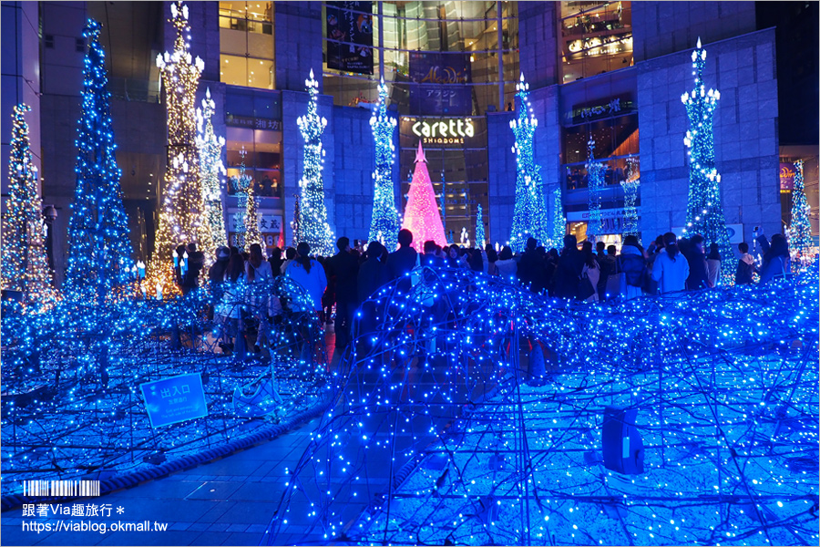 東京燈光展》汐留Caretta Illumination～必去！最夢幻的點燈場地！浪漫迪士尼燈光音樂秀好精彩！