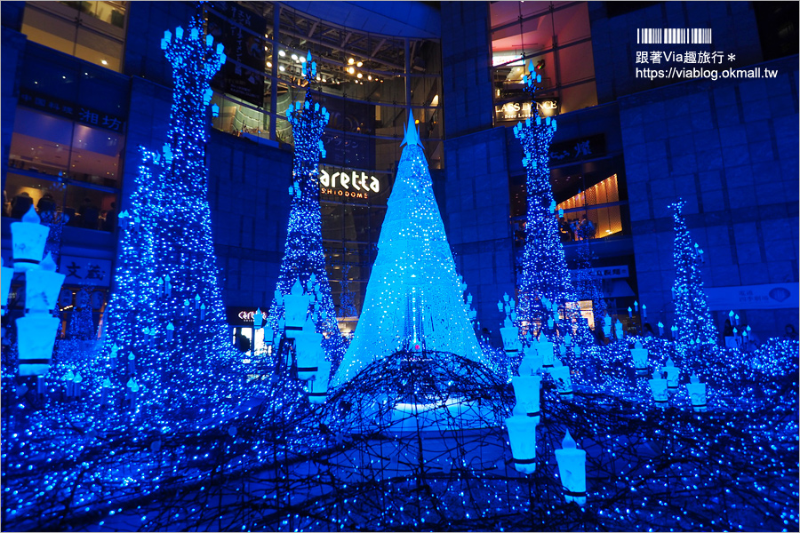 東京燈光展》汐留Caretta Illumination～必去！最夢幻的點燈場地！浪漫迪士尼燈光音樂秀好精彩！