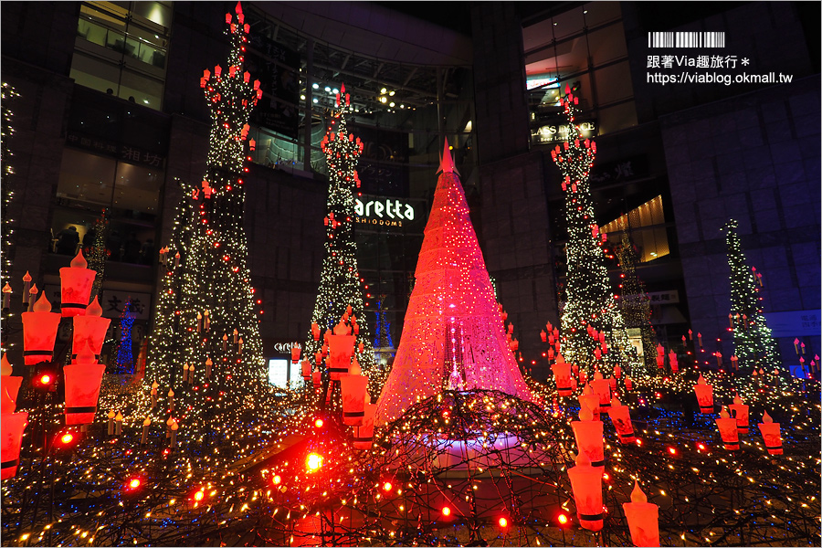 東京燈光展》汐留Caretta Illumination～必去！最夢幻的點燈場地！浪漫迪士尼燈光音樂秀好精彩！