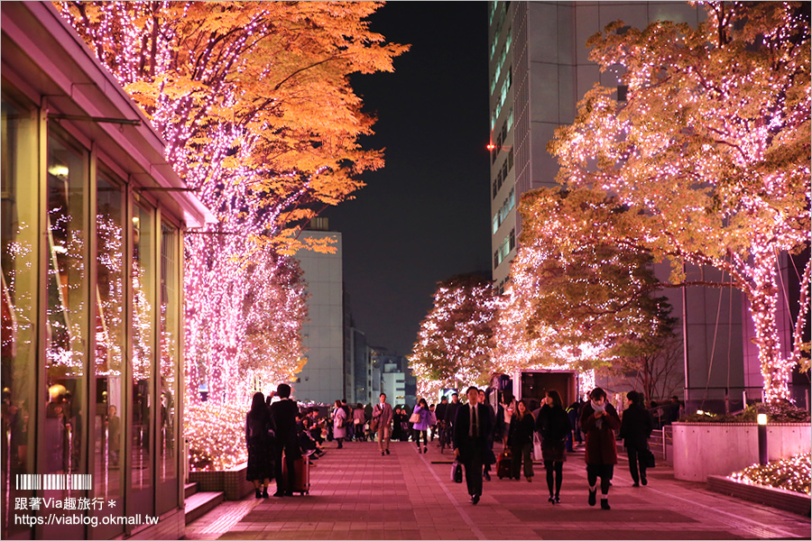 東京點燈》新宿燈節《新宿空中遊城燈彩》～粉紅世界！唯一「櫻花粉」的浪漫點燈展！