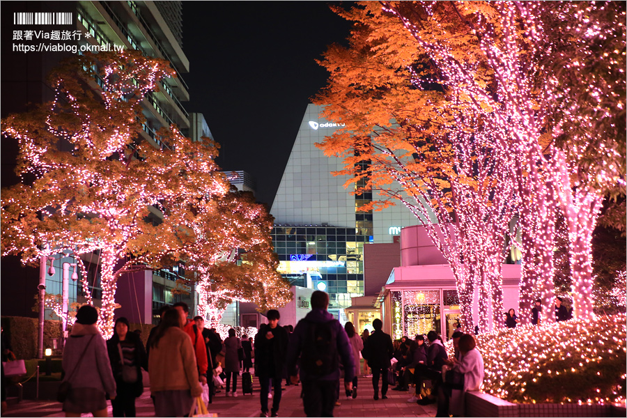 東京點燈》新宿燈節《新宿空中遊城燈彩》～粉紅世界！唯一「櫻花粉」的浪漫點燈展！