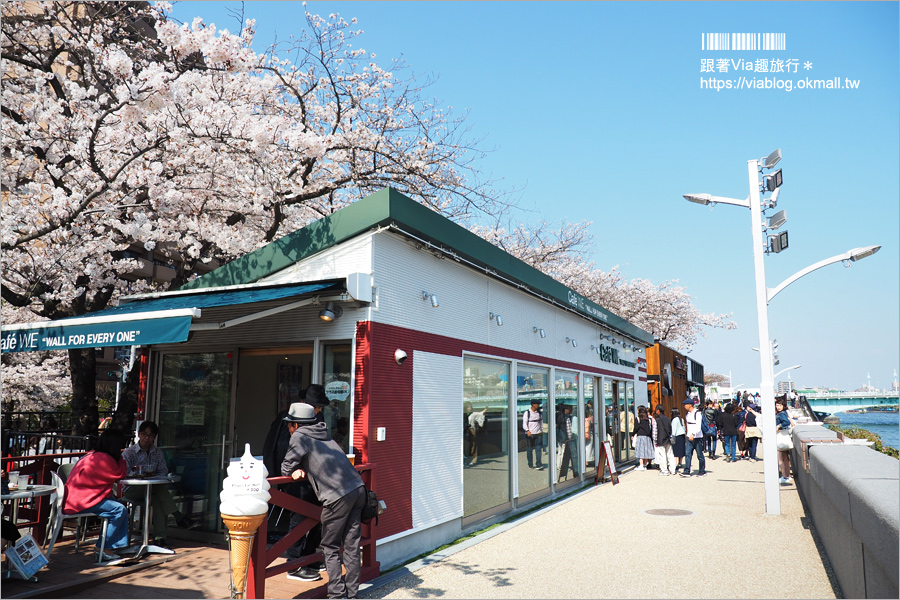 東京櫻花景點》淺草隅田公園～櫻花＋晴空塔＋隅田川～一次滿足！拍晴空塔的超美角度看這篇！