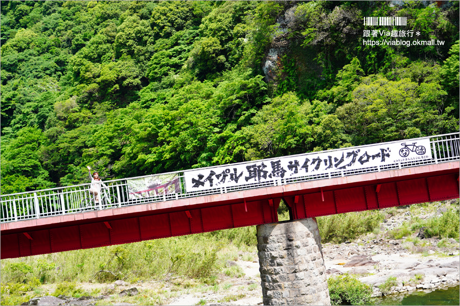 九州大分中津旅遊》耶馬溪自行車一日遊～日本新三景之旅！競秀峰、青之洞門、平田宿驛、平田郵便局、耶馬溪橋、中津城～跟著我一天玩透透！