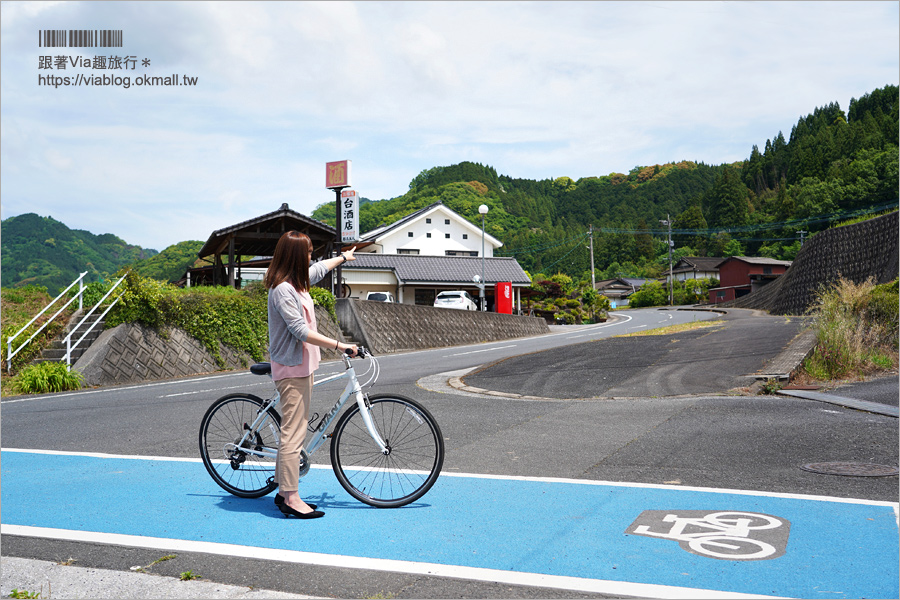 九州大分中津旅遊》耶馬溪自行車一日遊～日本新三景之旅！競秀峰、青之洞門、平田宿驛、平田郵便局、耶馬溪橋、中津城～跟著我一天玩透透！