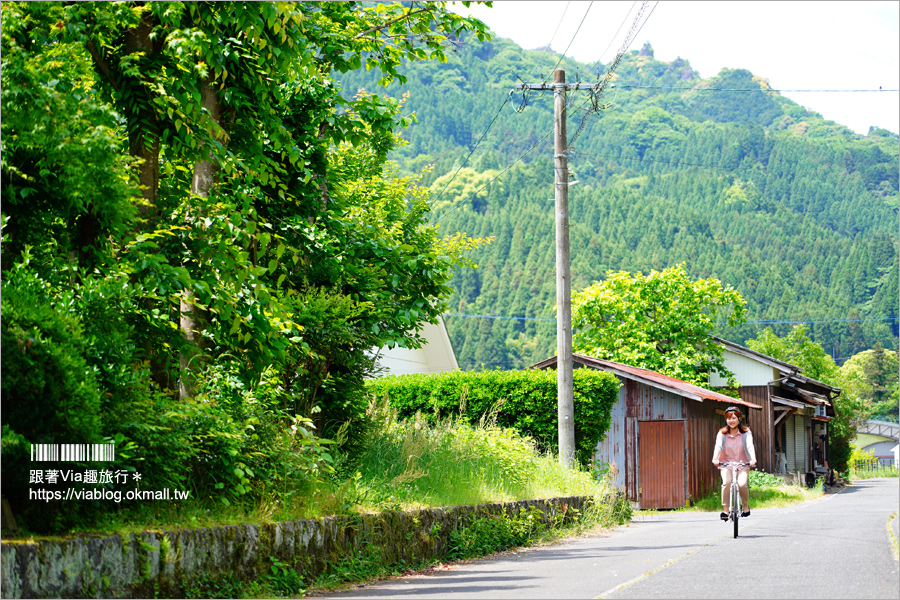 九州大分中津旅遊》耶馬溪自行車一日遊～日本新三景之旅！競秀峰、青之洞門、平田宿驛、平田郵便局、耶馬溪橋、中津城～跟著我一天玩透透！