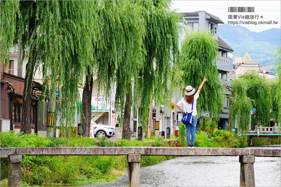 京都私房景點》京都一本橋／行者橋～柳樹相伴的古老小石橋，底下溪水超級清澈的小秘境旅點！