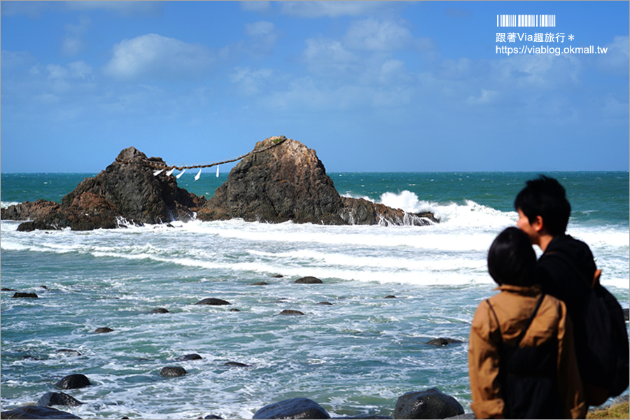 系島景點推薦》二見浦海灘小旅行(3)～夫婦岩＋海上白色鳥居！糸島必去朝聖美景！