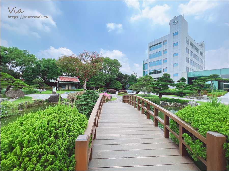 彰化景點》成美文化園～台版兼六園的夢幻日式庭園造景，紫薇花季的桃色漫遊小旅行！