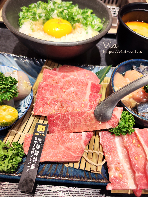 台中燒肉餐廳》文心秀泰餐廳推薦～燒肉Smile/焼肉スマイル：一個人也能盡情吃的燒烤套餐！沙拉吧&飲料吧無限放題吃到飽！