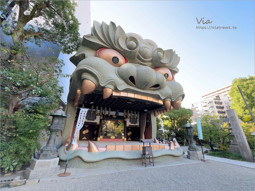 大阪必去》難波八阪神社～張開大口的獅子殿好特別！祈求金運、勝運、學業成就的必去神社！