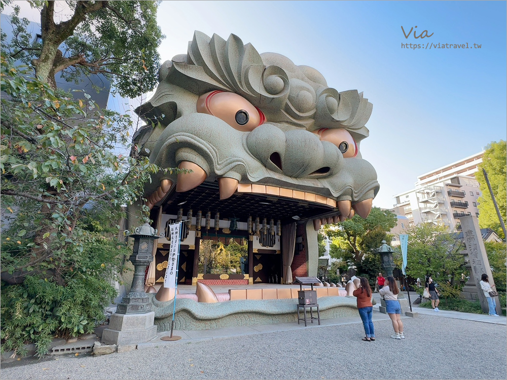 大阪必去》難波八阪神社～張開大口的獅子殿好特別！祈求金運、勝運、學業成就的必去神社！