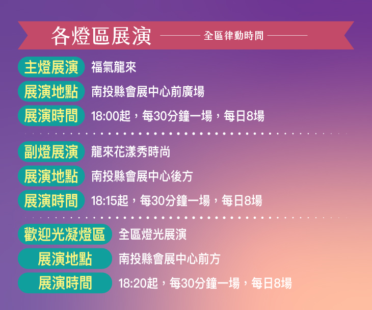 2024南投燈會》馬來貘、爽爽貓可愛登場！龍年燈會不能錯過南投～還有超美花海、水舞秀及無人機展演從早玩到晚！