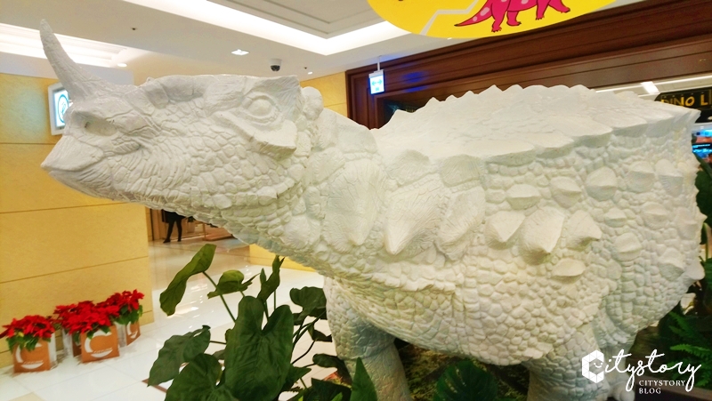 CITYLINK南港恐龍展》南港車站商場-DINO LINK 恐龍玩樂地(展覽已結束)-巨無霸三角龍及恐龍雕塑模型超酷炫!