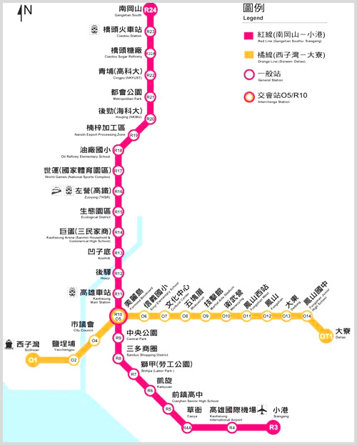 高雄捷運路線圖